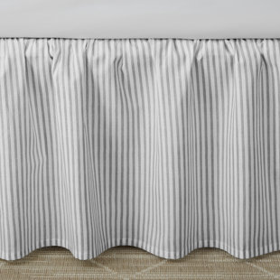 Striped bed skirt clearance queen